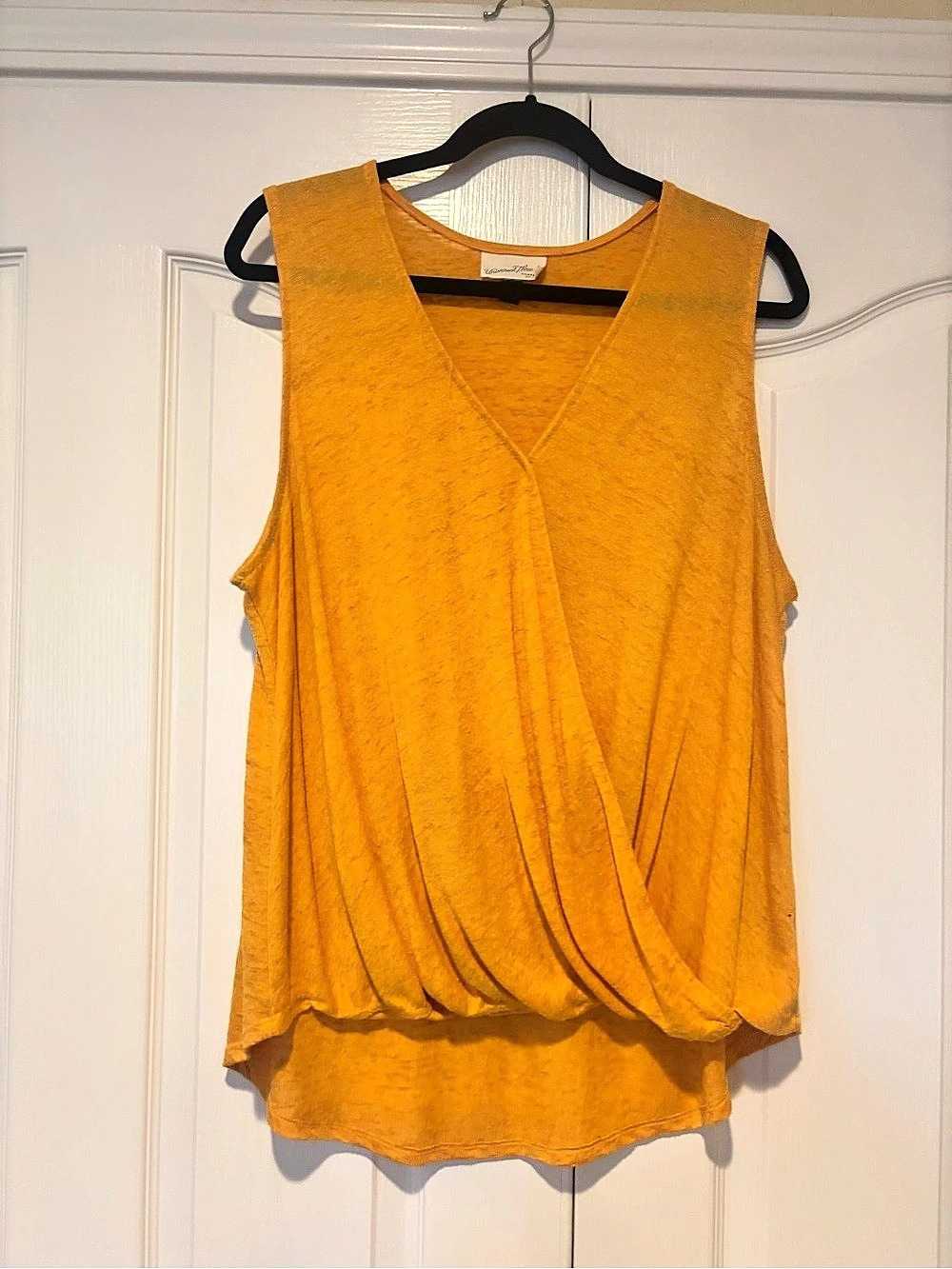 Universal Thread Wrap Front Tank Top in mustard yellow XL Like New